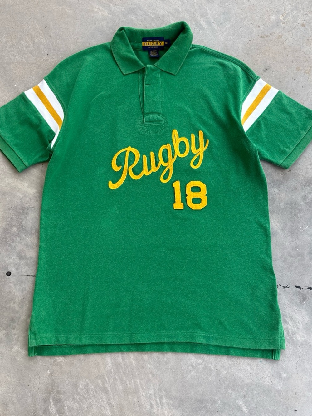 Polo Ralph Lauren Rugby Striped
Varsity Patchwork Vintage Shirt